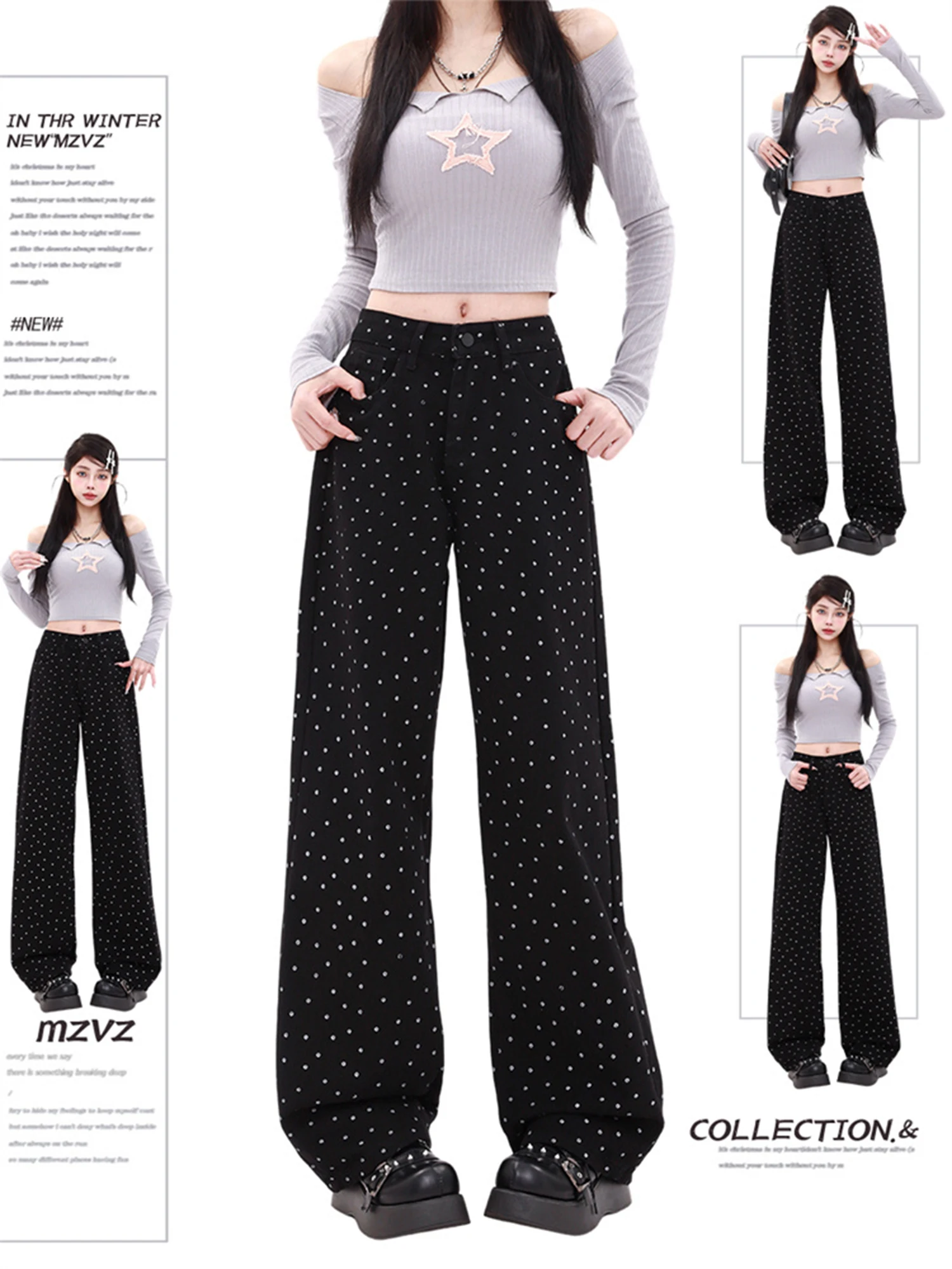 

Женские мешковатые расклешенные джинсы Y2k в стиле Харадзюку, японский стиль 2000-х годов, лоскутные джинсовые брюки, винтажные джинсы-карго большого размера, брюки, одежда