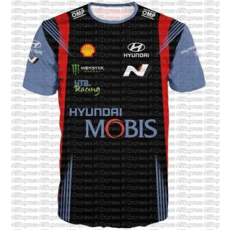 Camiseta Hundai_WRC para hombre y mujer, deportes al aire libre, ocio, cómoda, de secado rápido, carreras, manga corta
