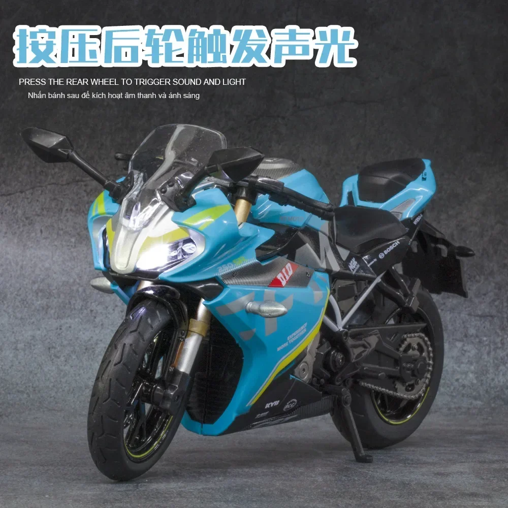 Model motocykla ze stopu CFMOTO 250SR Spring Breeze w skali 1:12, symulacja, dekoracja, metalowy pojazd, zabawka dla dzieci, prezent na urodziny