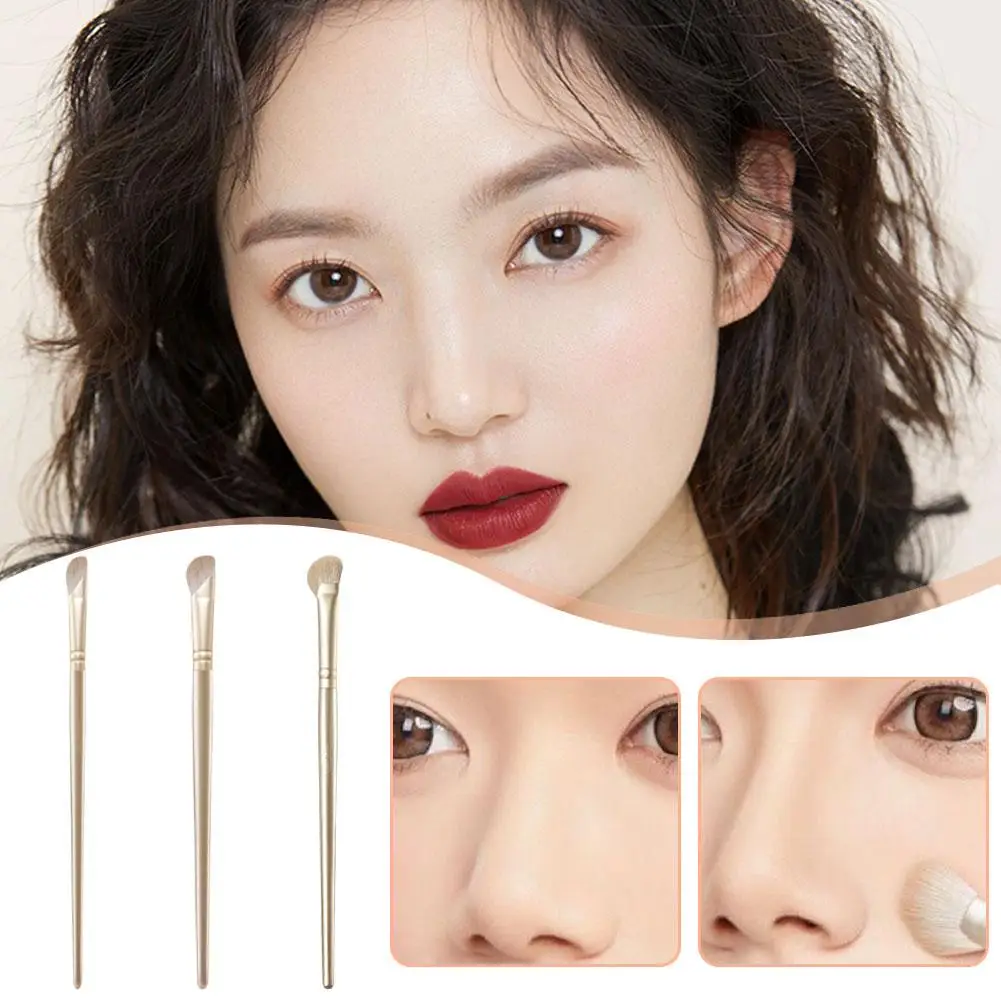 Champagne Half-scalloped Sickle Nose Shadow Brush Oblique Highlight Faint Contouring Shadow Brush Profile Soft Head Bristle L4S0