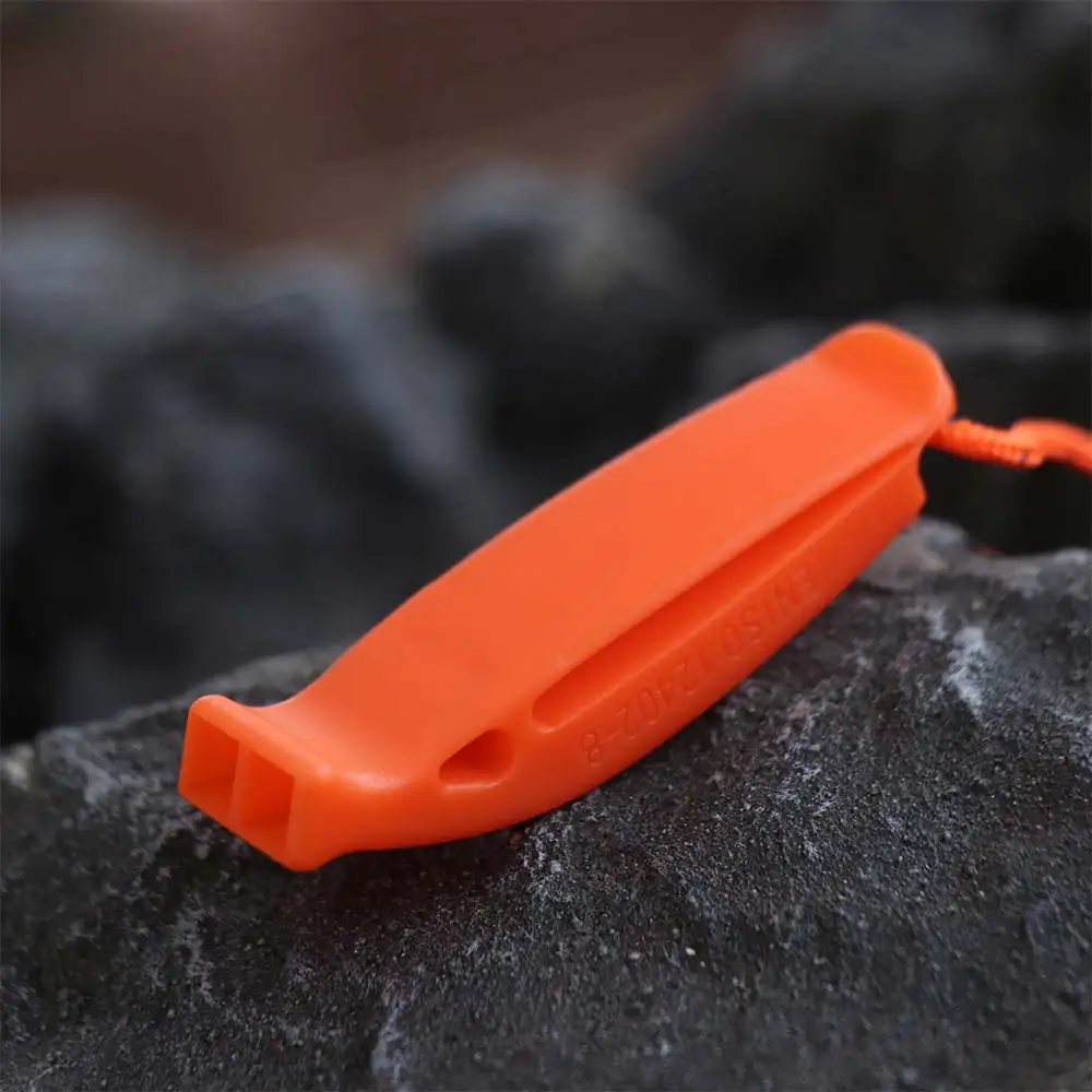 Anti loss Clip Outdoor Survival Whistle Loud Dolphin Sound Double Pipe Whistle Mini Equipment Rescue Emergency Whistle