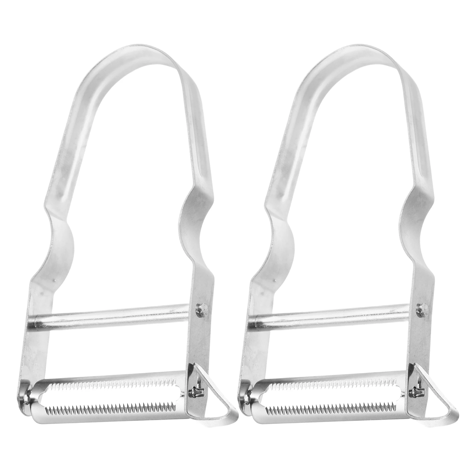 

2pcs Stainless Steel Kitchen Peeler Potato Carrot Vegetable Orange Cucumber Ginger Mango Peeler Fast Handheld Compact Strong