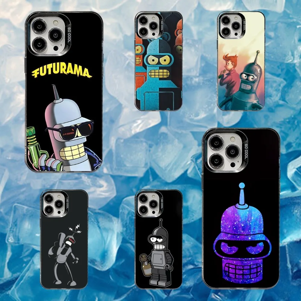 

F-Futurama Anime B-Bender Phone Case For iPhone 16,15,14,13,12,11,Mini,Pro,SE,MAX White Matte Shockproof Cover