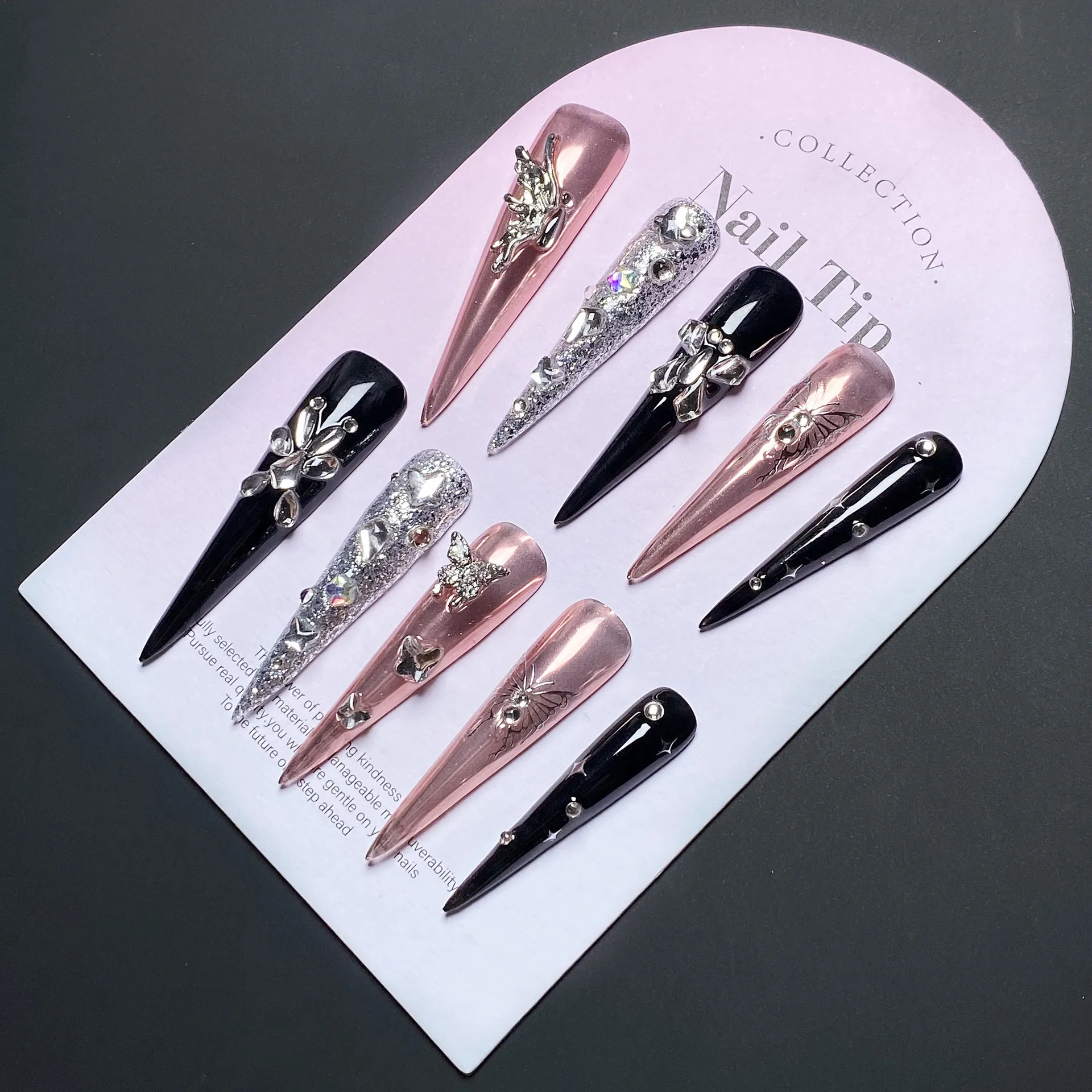 Pure hand wear nail blast flash stick diamond butterfly flash foil star wear nail art