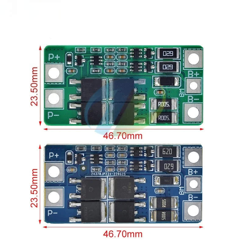 2-string 6.4V lithium iron phosphate 2-string 7.4V lithium battery protection board 8.4V with balanced overcharge 10A current