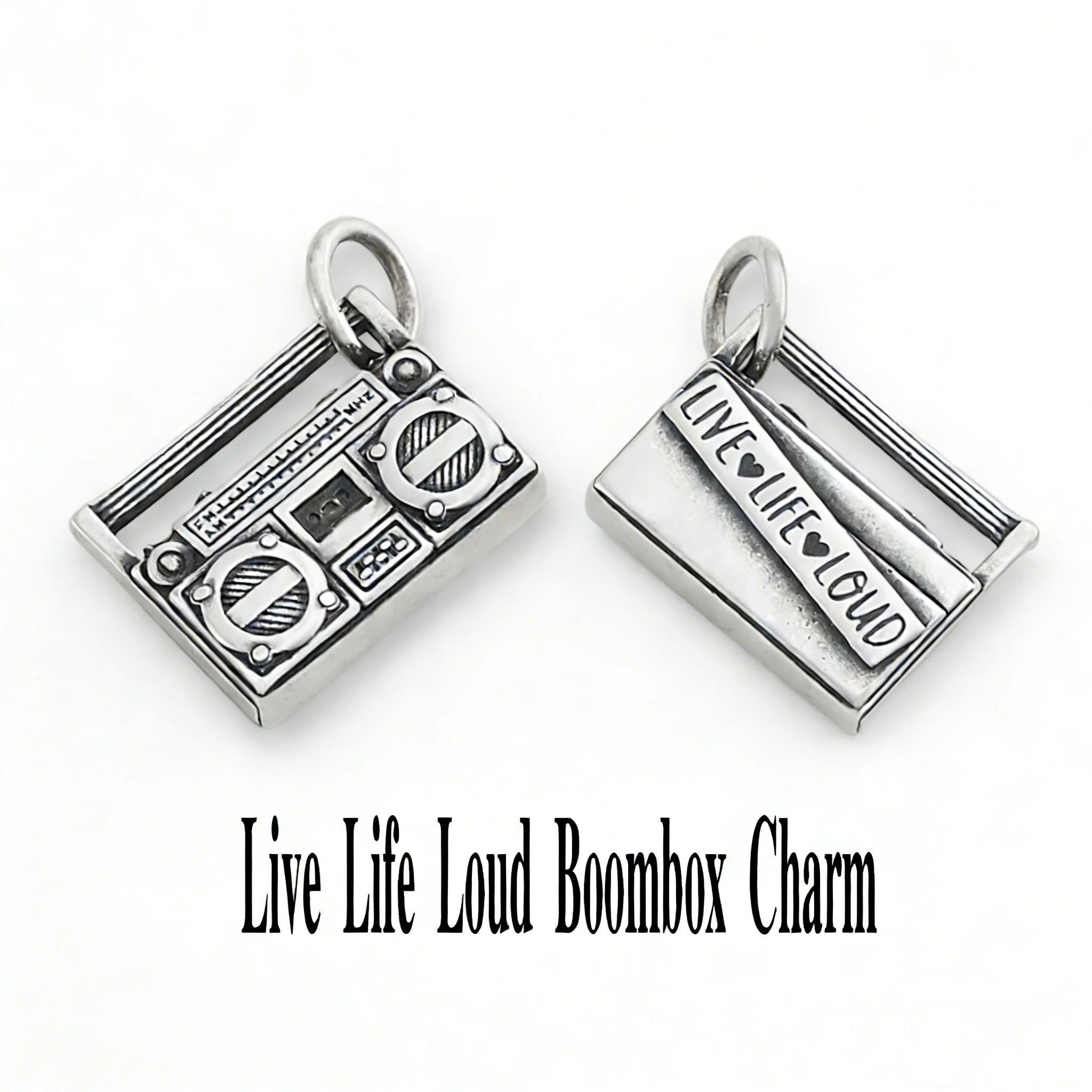 

Подвеска-бумбокс из стерлингового серебра S925, романтичный и милый подарок для девочек, подарок на День святого Валентина, подарок на День матери.