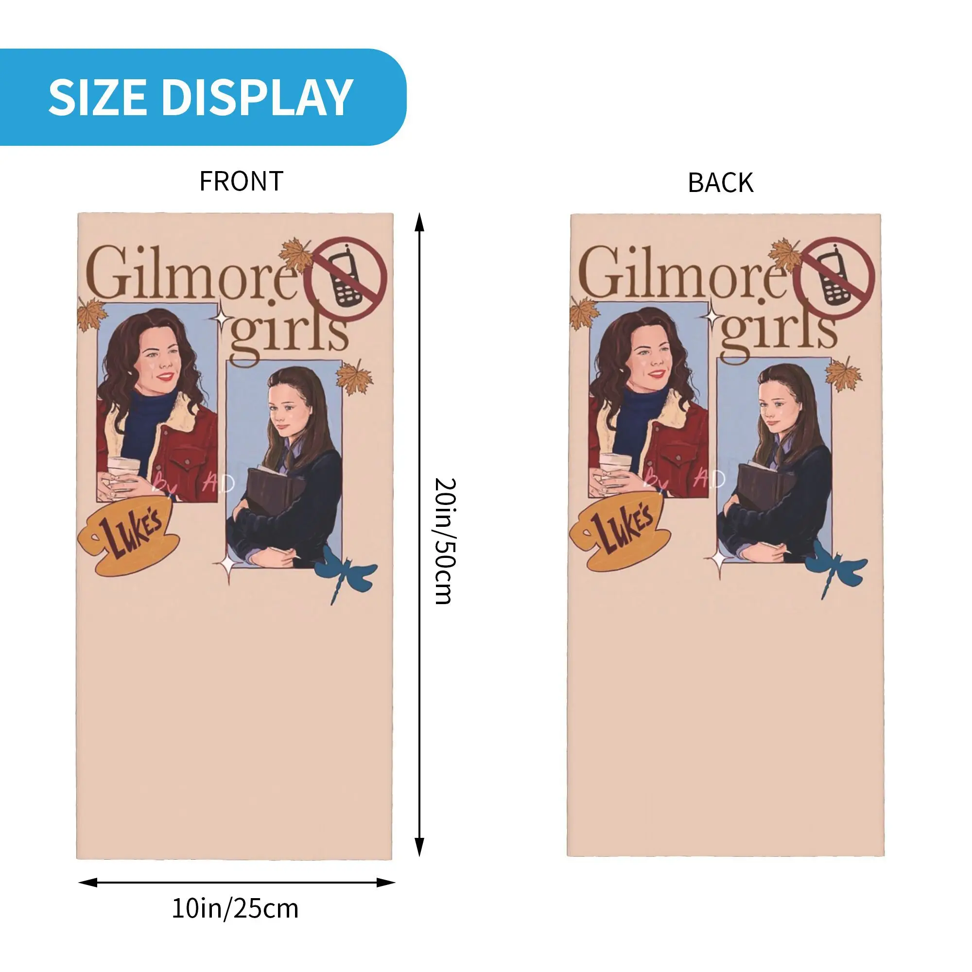 Gilmore Girls Graffiti-Bandana, Halsbedeckung, bedruckt, Maske, Schal, warmes Stirnband, Radfahren, Unisex, Erwachsene, die ganze Saison