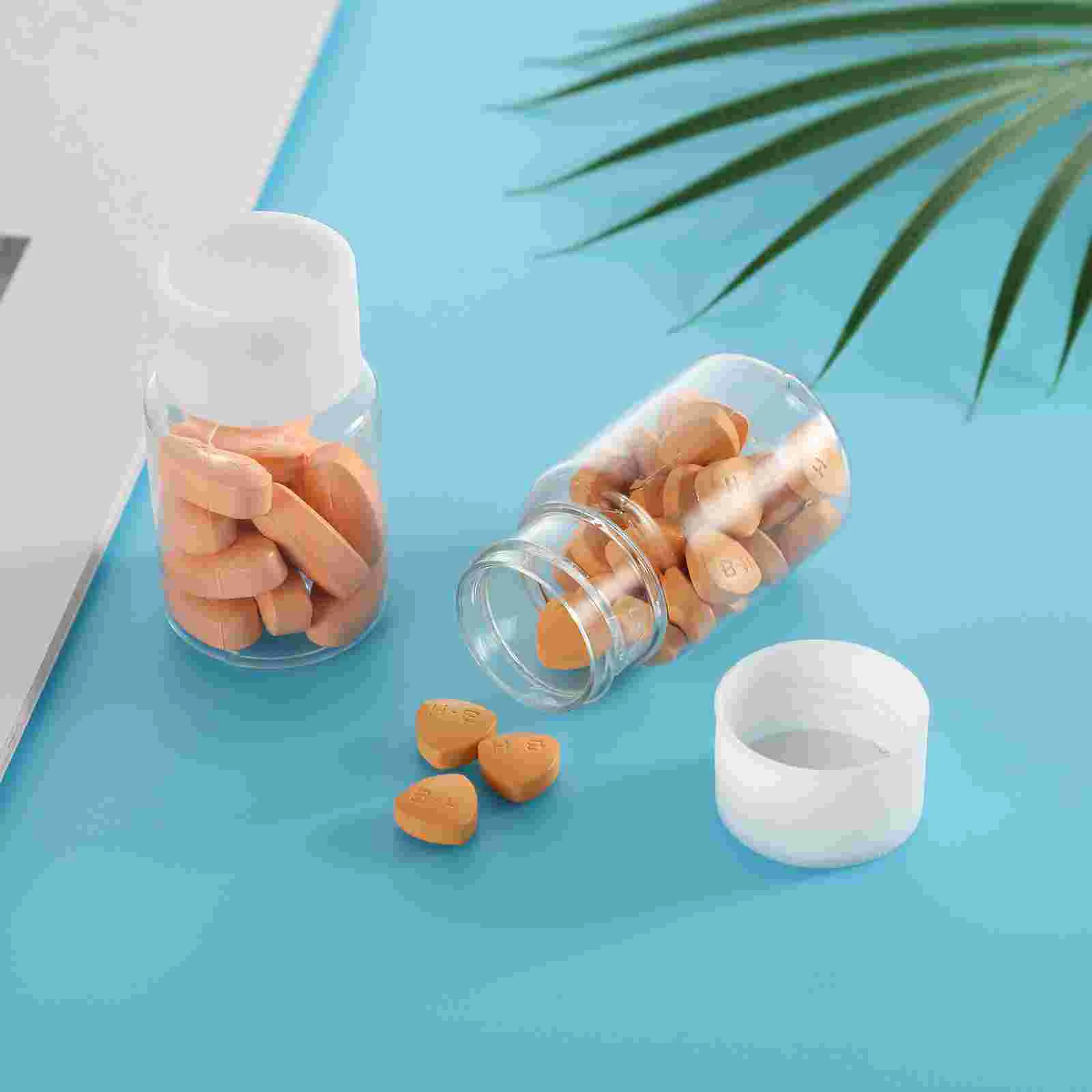 10 Pcs Small Containers with Lids Travel Bottles Pill Sample Empty Vials Portable