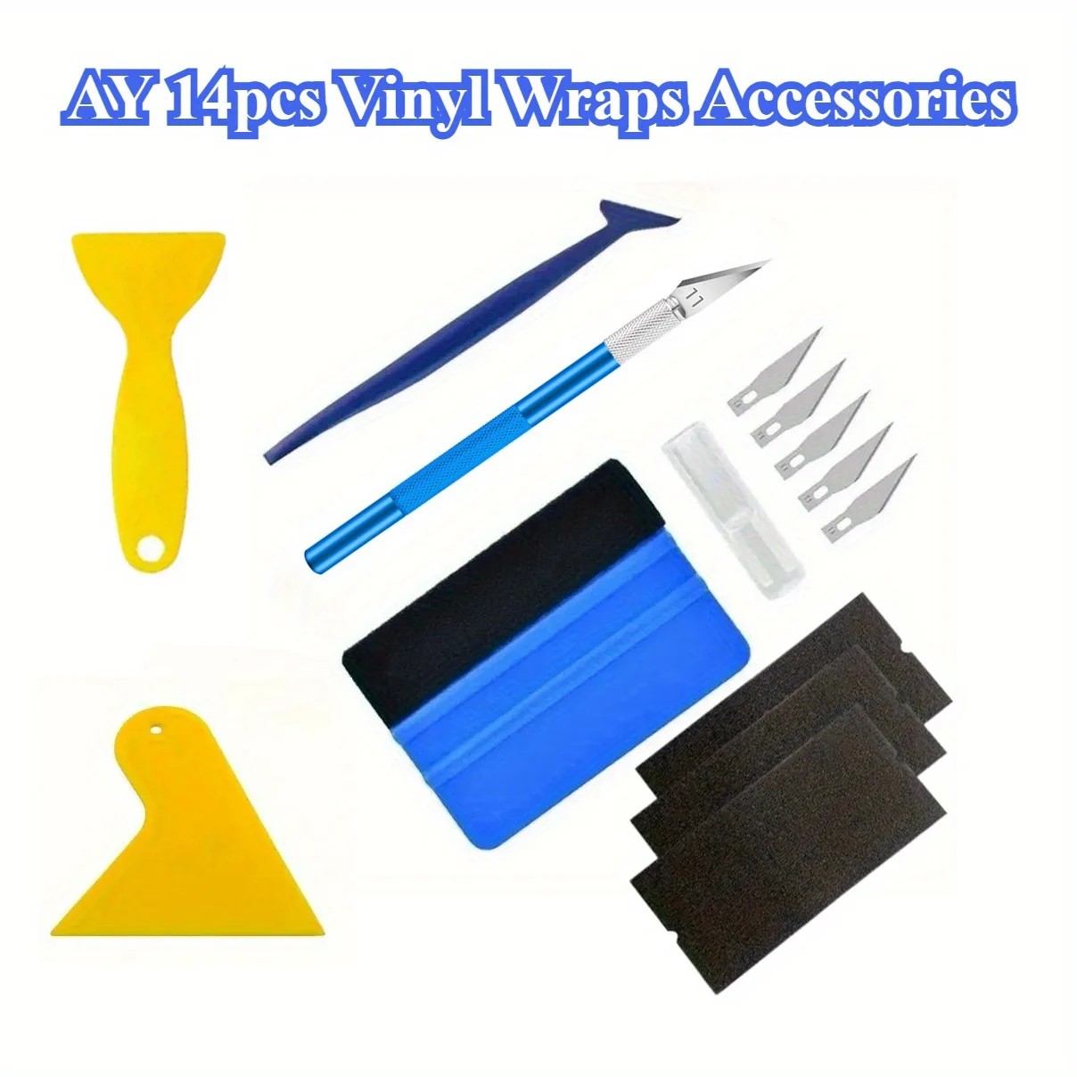 9pcs 13pcs Car Wrapping Window Tinting Tool Professional Bubble Free Vinyl Installation Auto Wrap Tint Tools