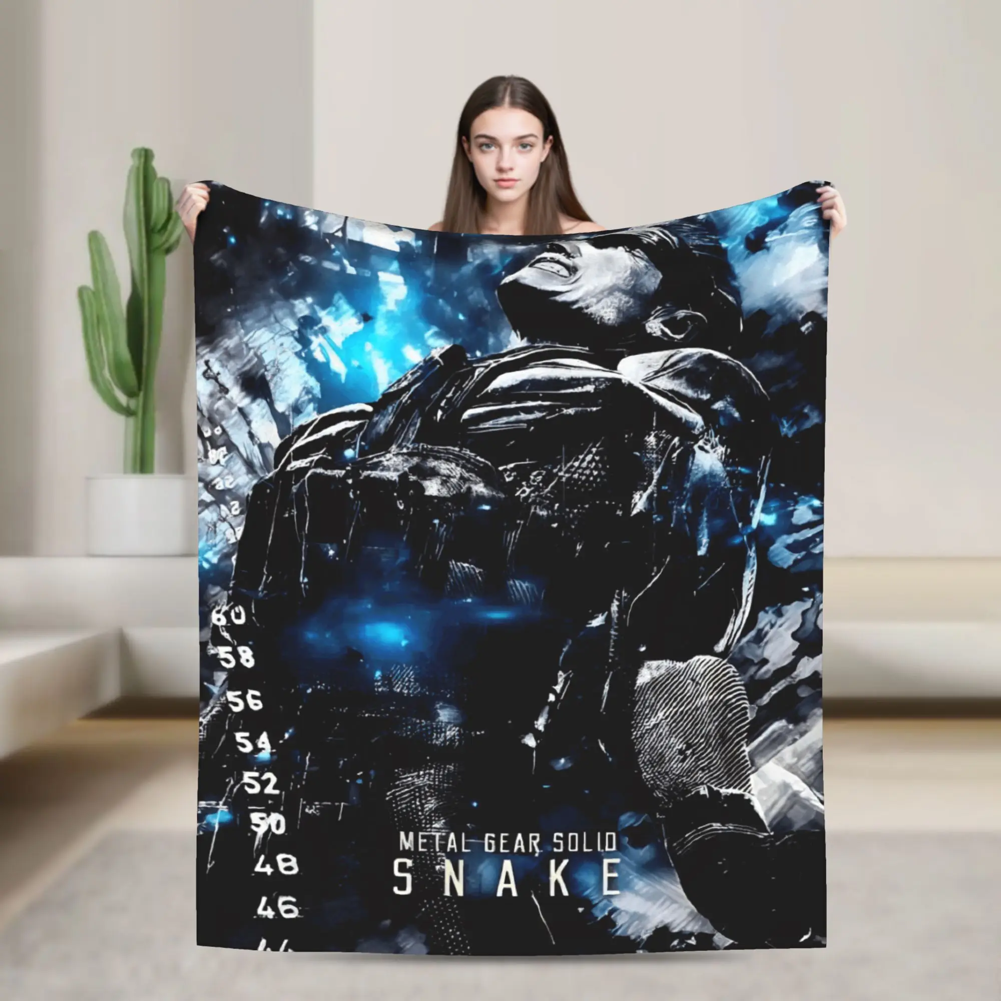 Game Metal Gear Solid Flannel Blanket Autumn Super Warm Throw Blanket for Girls Boys Home Decor Pattern Bedspread Sofa Bed Cover