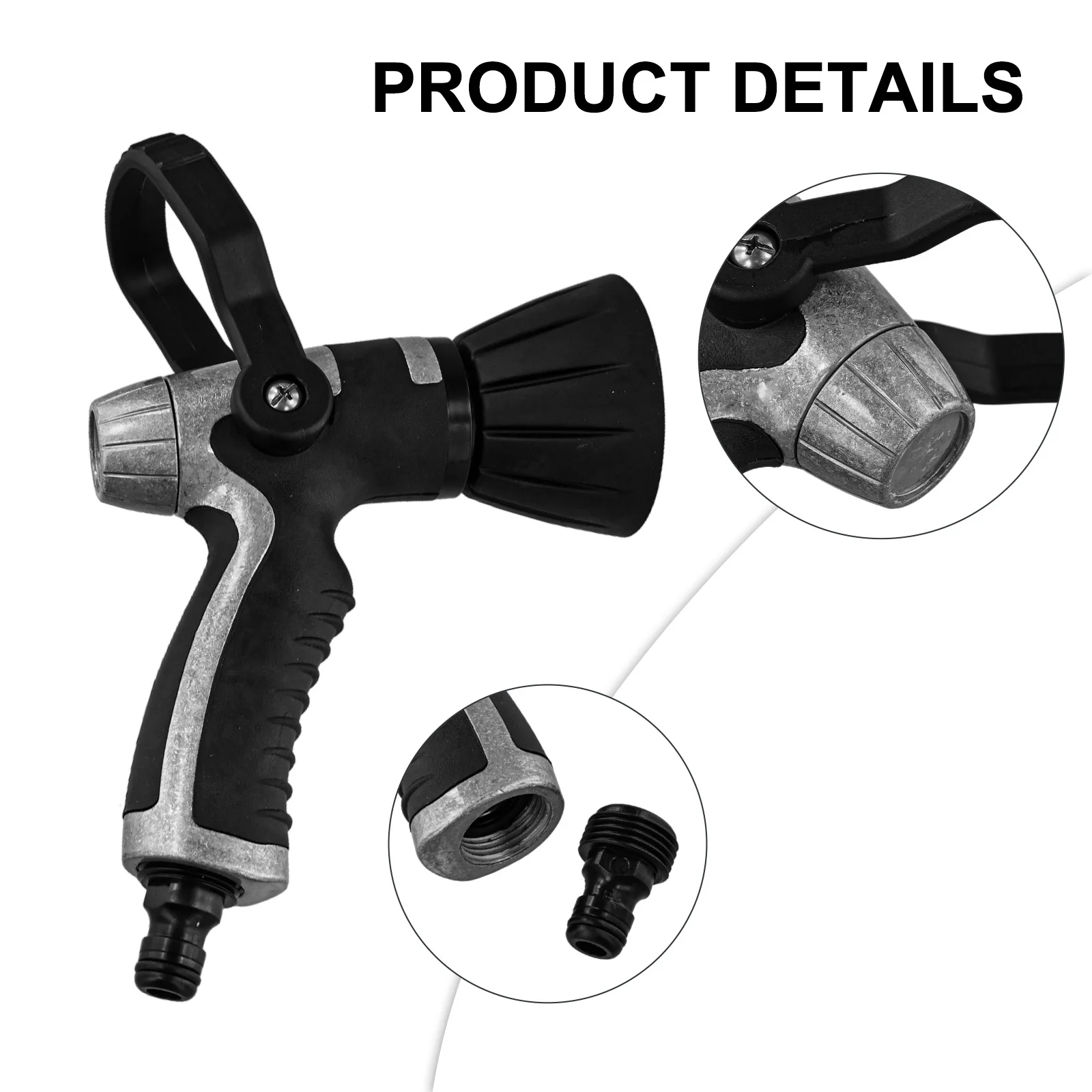 

Long Lasting Manual Watering Multifunctional Nozzle Metal Adjustable Watering Nozzle Multi Mode Spray Features