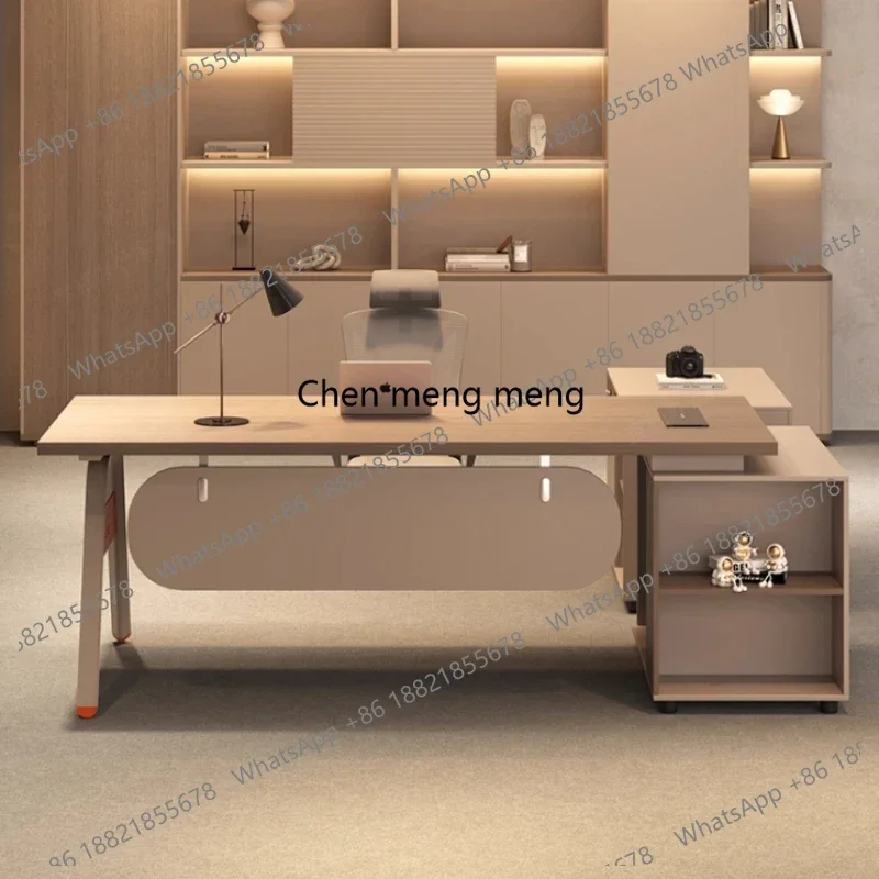 

1.6 To 2.2 Meters Nordic Office Desks Modern Luxury Boss Desk Office Chair Manager Supervisor Desk Gaming Computer Table