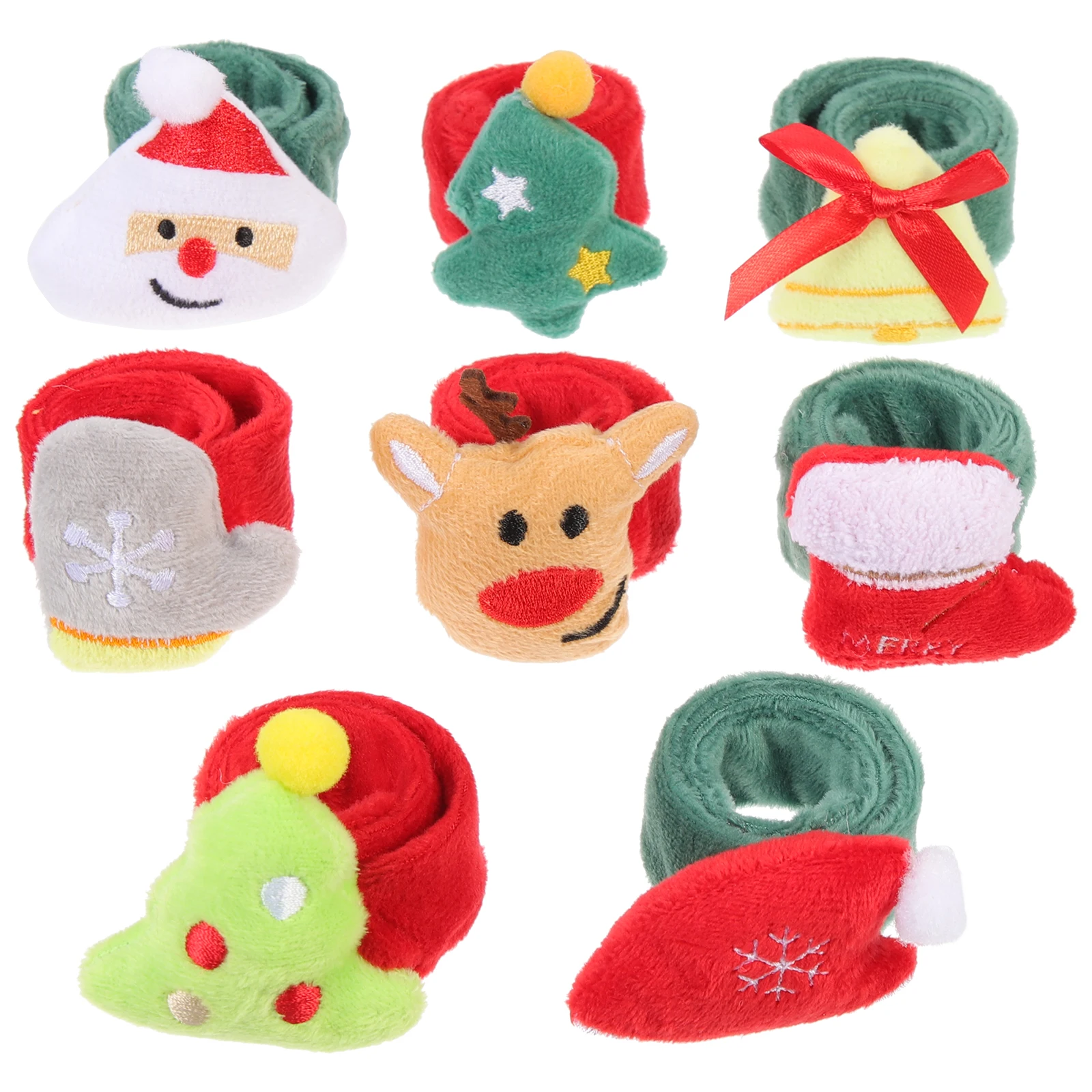 

8pcs Slap Bracelets Polyester Adjustable Kids Gifts Party Favors Halloween Christmas Toys Lightweight Comfortable Safe Material