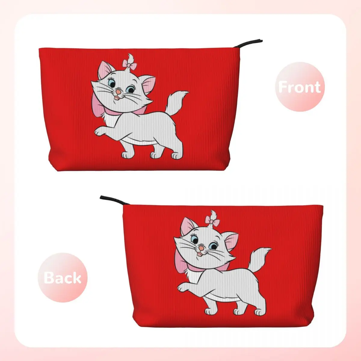 Custom Funny Cat Marie Travel Cosmetic Bag Women Funny Cartoon Kitten Makeup Toiletry Organizer Lady Beauty Storage Dopp Kit