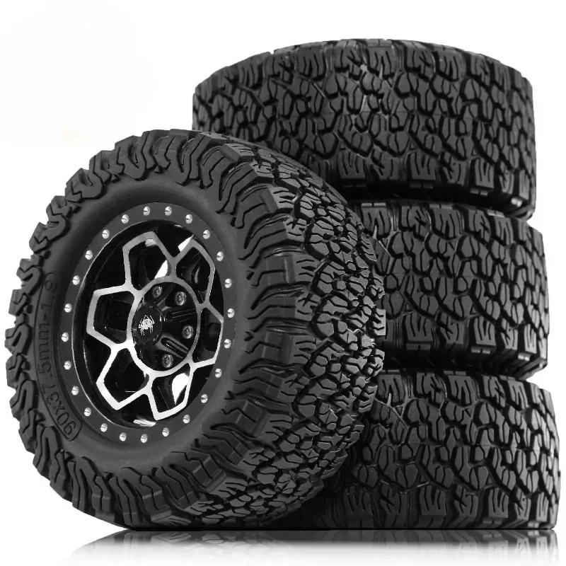 

4Pcs 90mm 1/12 Crawler Tire 12mm Wheel Hex for RC Crawler Car D90 D91 D96 MN98 MN99S MN86 MN86S G500