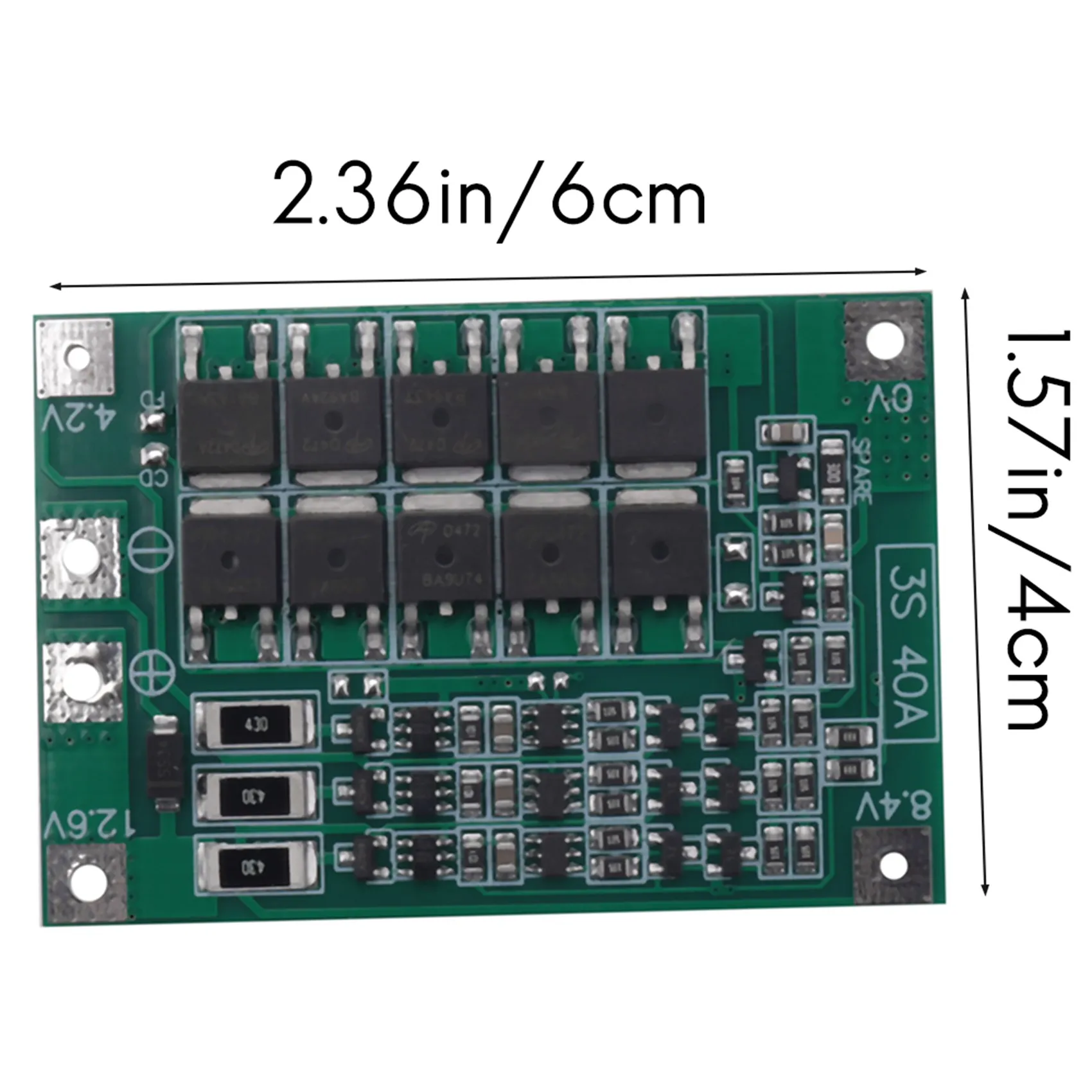 Placa de protección de batería 3S 40A para destornillador, módulo de paquete de celda de batería de iones de litio de 12V, 18650, Bms, Pcm, Bms, Pcm con equilibrio