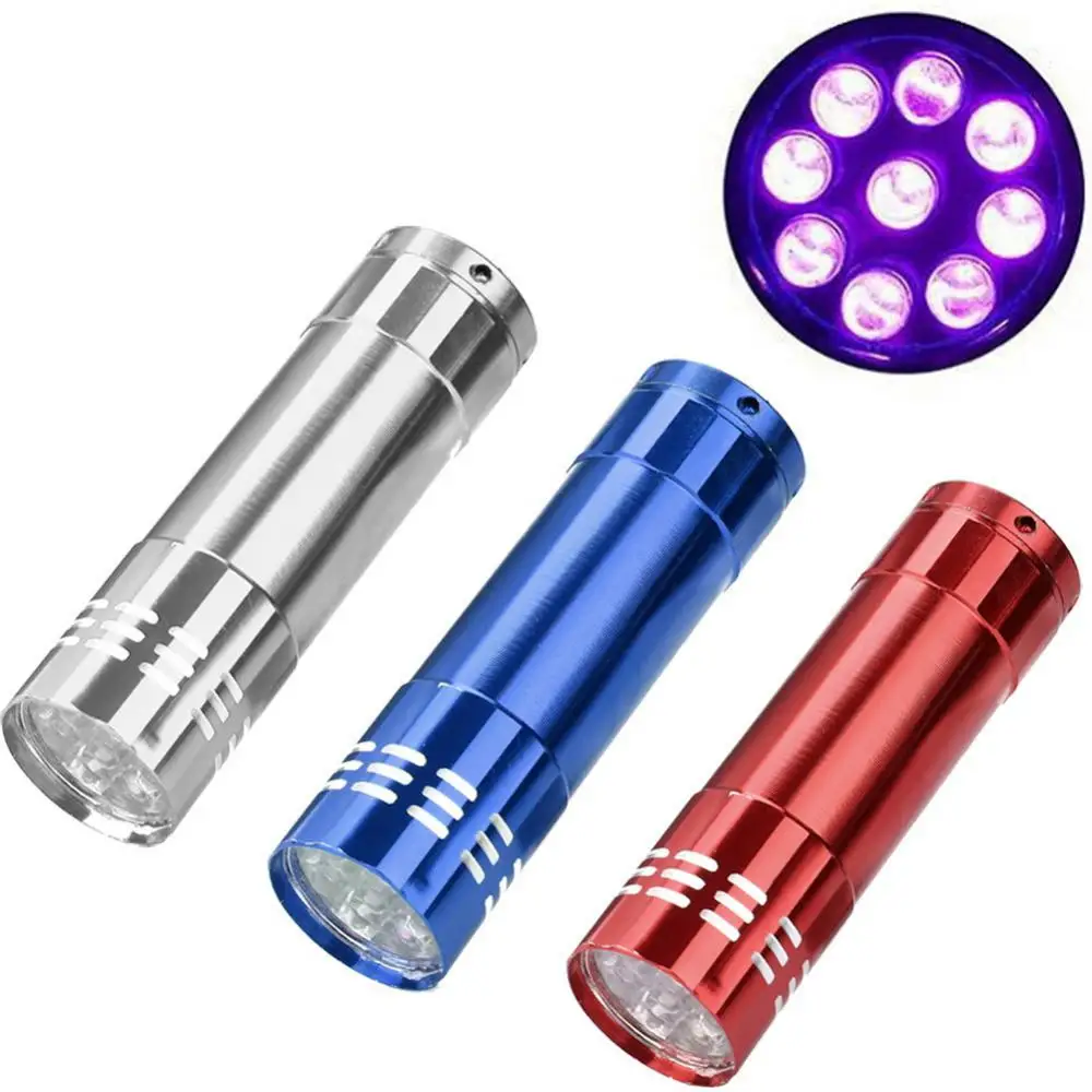 LED Flashlight Mini Pocket Portable Light Torch Aluminum Multifunction 9Lamp