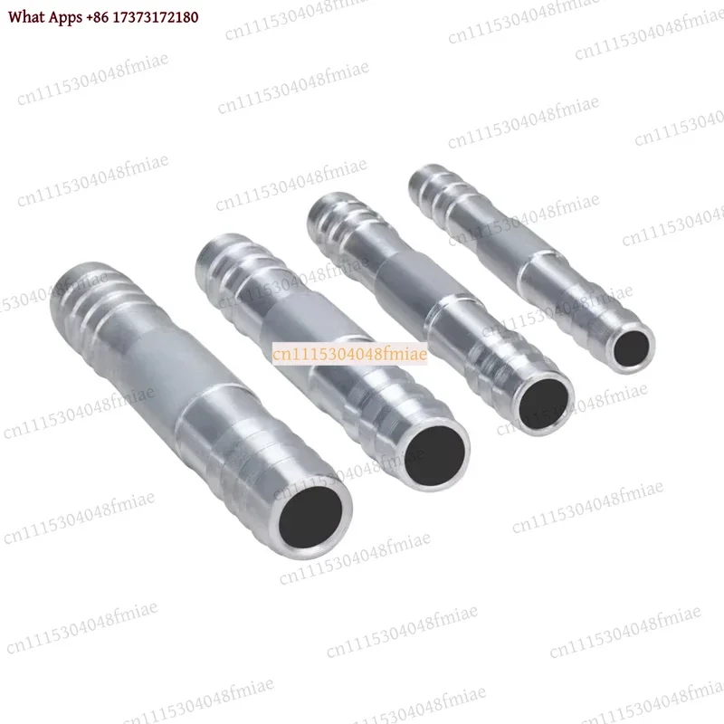 6 8 10 12 Straight Splice Push In Aluminum Fitting with Gas Nozzle A/C Hose 3/8 1/2 5/8 3/4