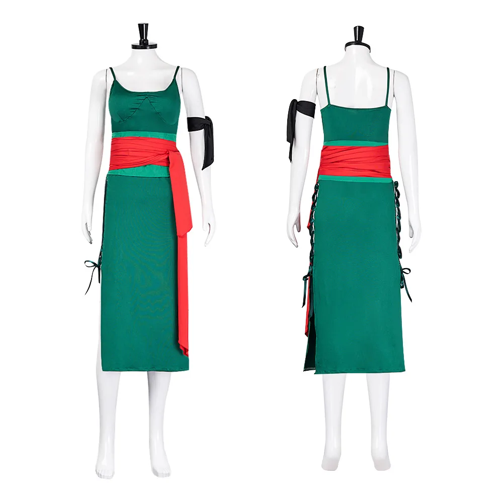 

Rule 63 Cosplay Costume: Female Zoro Wano Country Outfit - Post Timeskip Straw Hat Roleplay Attire