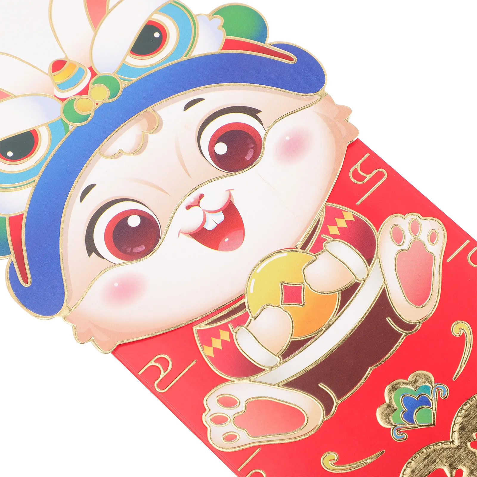 1Set 2023 Chinese Couplets Spring Festival Red Envelopes Home Door Decoration Fu Character New Year Porch Sign Ornament