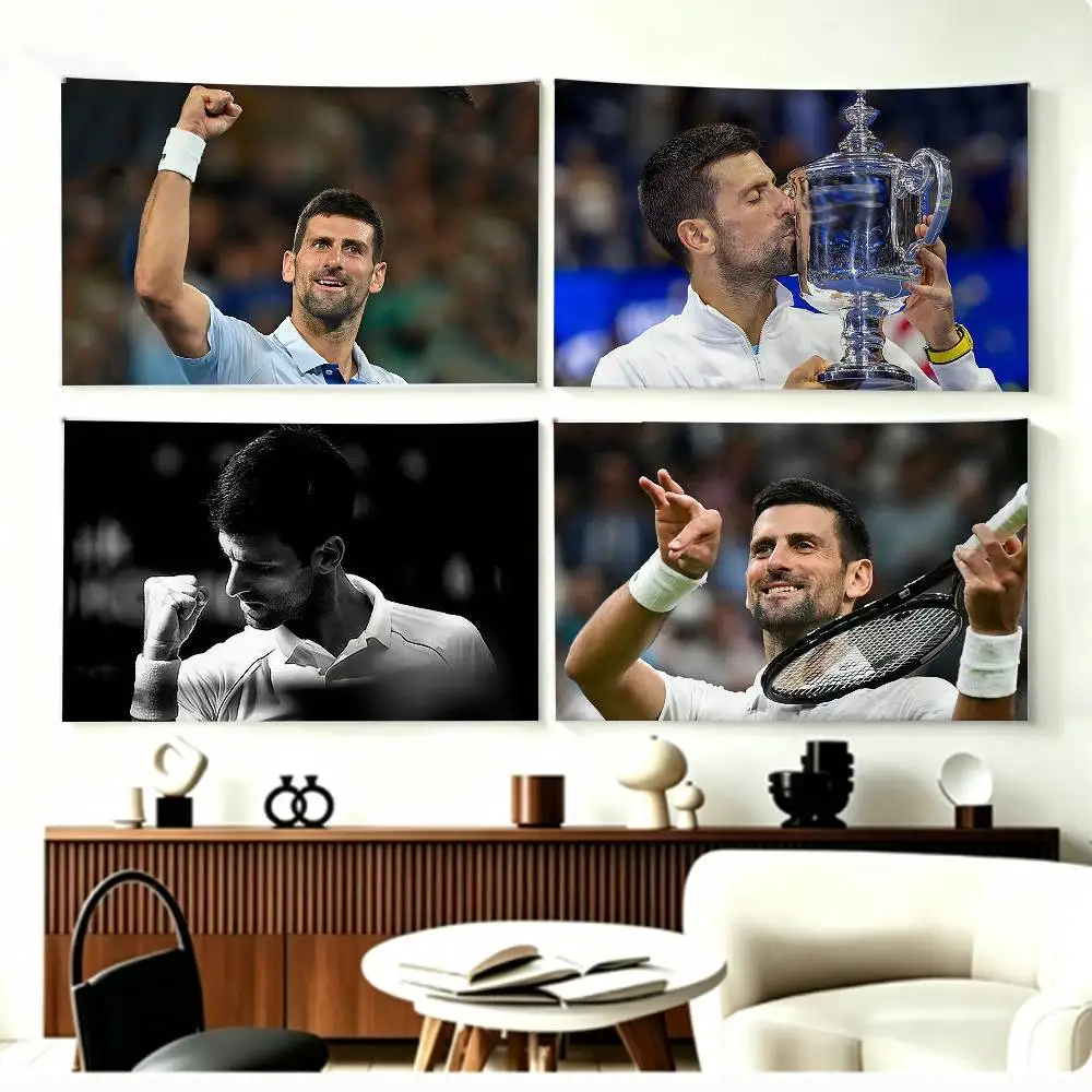 

N-Novak Tennis Legend D-Djokovic Flags Wall Hanging Background Art Banner for Bedroom Home Outdoor Decor