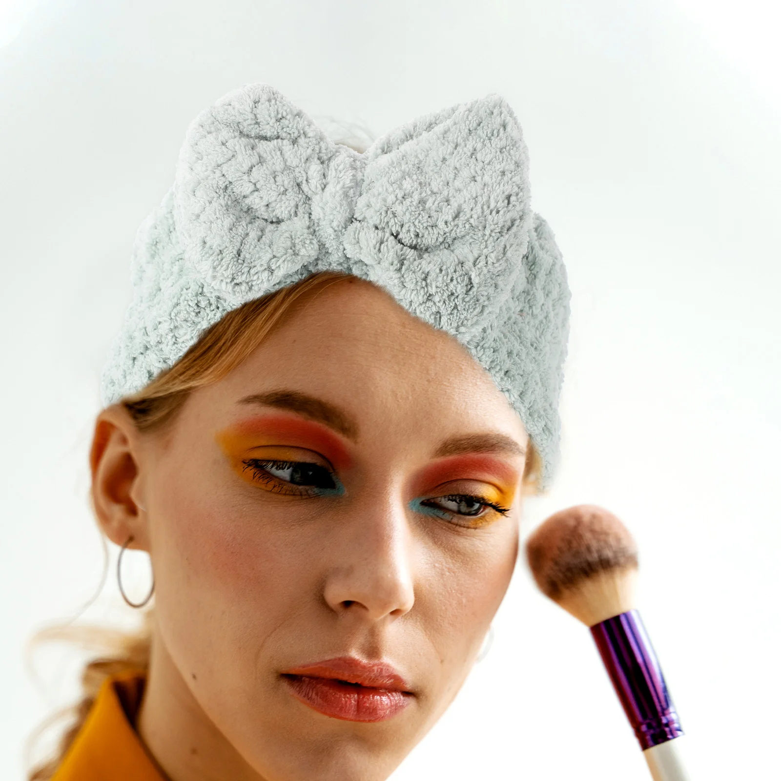 

3 Pcs Face Washing Headb Soft Girl Skincare Hairb Makeup Wristb s Elastic Bowknot Sport Bright Colors Comfortable