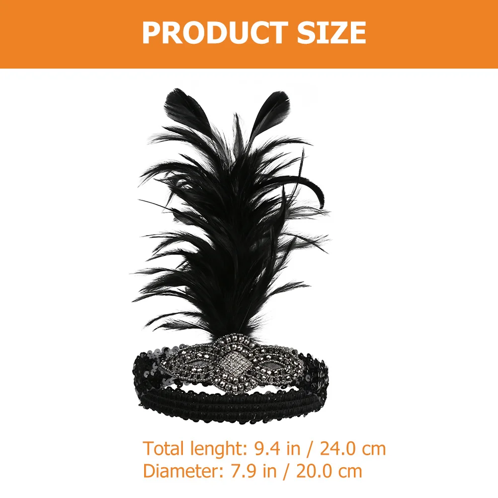 1920s عقال أنيقة خمر هيربيسي حجم واحد يناسب الجميع حفلة عيد الميلاد السنة الجديدة تأثيري 20s اكسسوارات للشعر #3