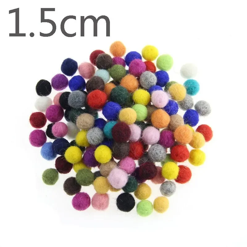 Wool Felt Ball Garland for Party Decor Wedding Decorations, Kids Toys Fun Home Decor DIY Sewing Craft Supplies 15mm, 20mm, 10Pcs