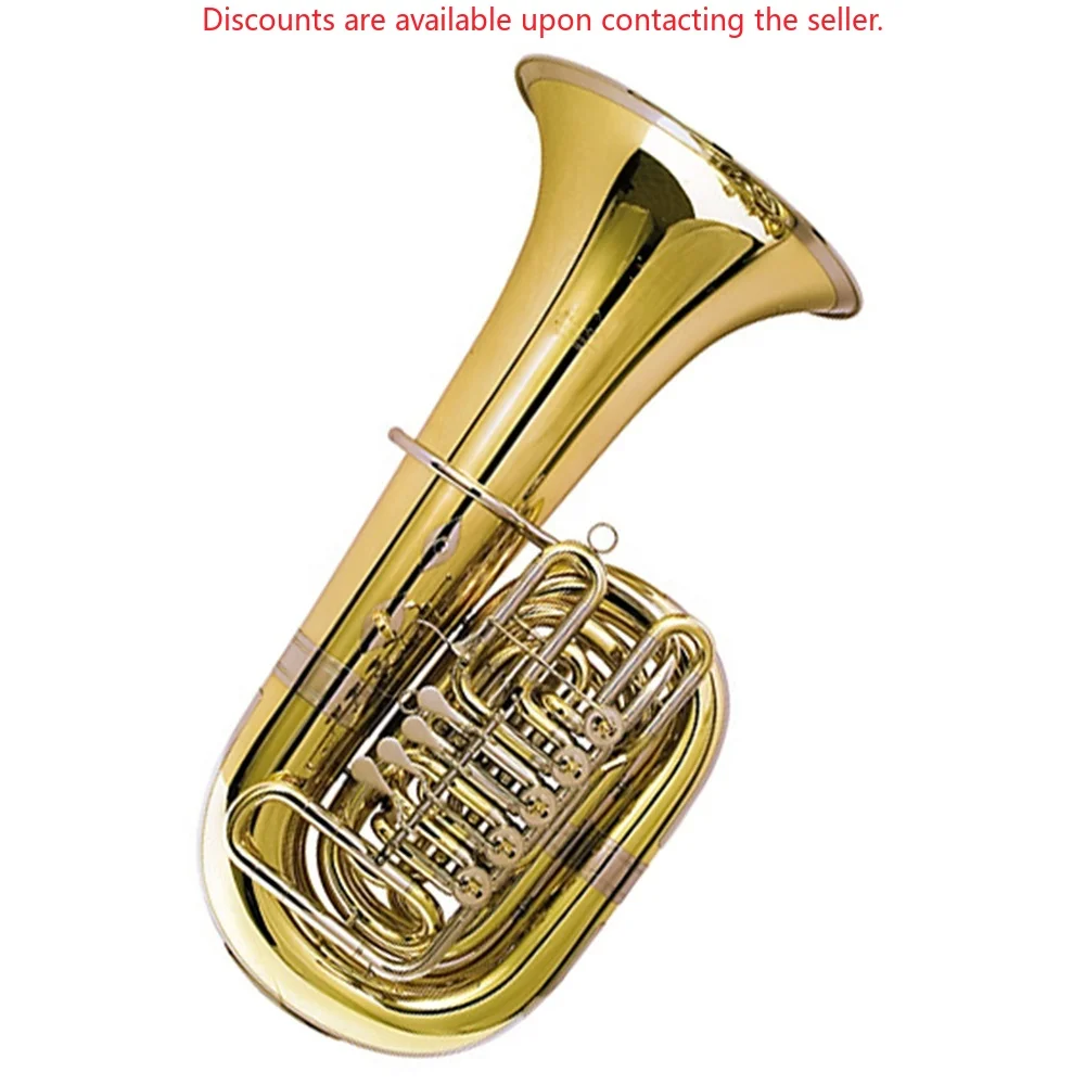 High Quality OEM Tuba Trumpet Brass Instrument JYTU0753 with 5 Rotary Pistons and C Key