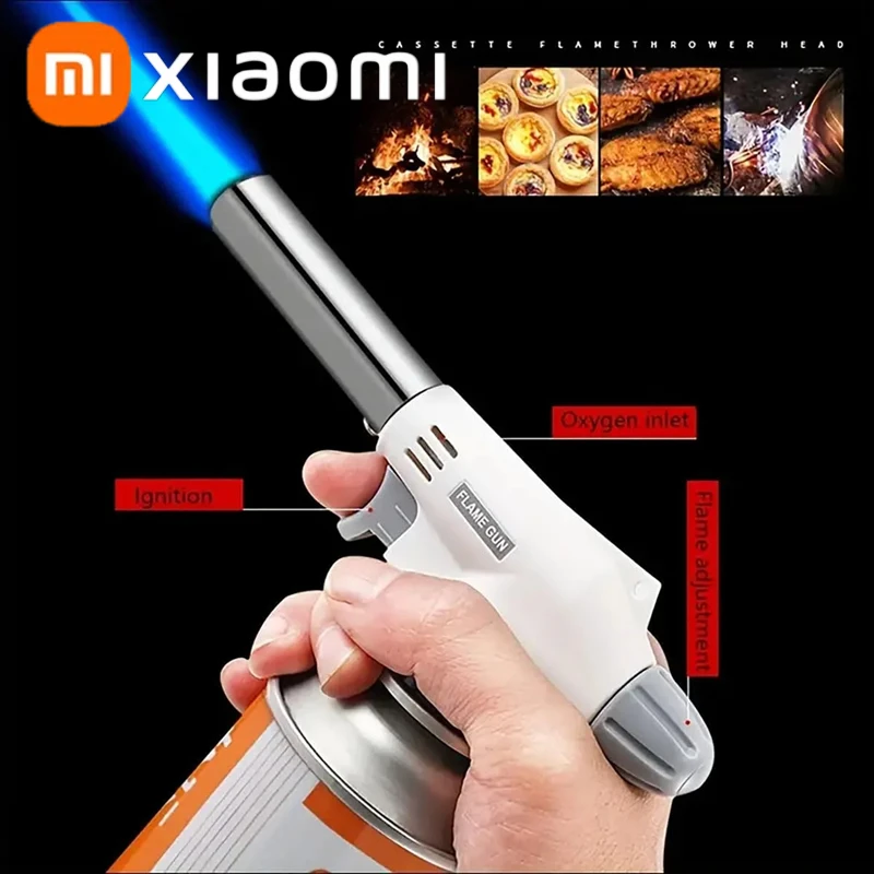 Xiaomi Camping Baking Barbecue Gas Torch Welding Fire Maker Lighter Butane Burner Flame Metal Flame Gun Welding Torch Heating