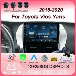 Android 16 Auto Radio For Toyota Vios Yaris 2018 2019 2020 Navigation GPS Car Multimedia Video Player Stereo NO 2din Carplay