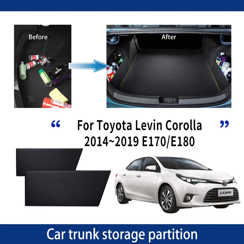 

For Toyota Levin Corolla 2014~2019 Car Thickening Trunk Storage Partition Multifunction Storage Box Auto Interior Accessories