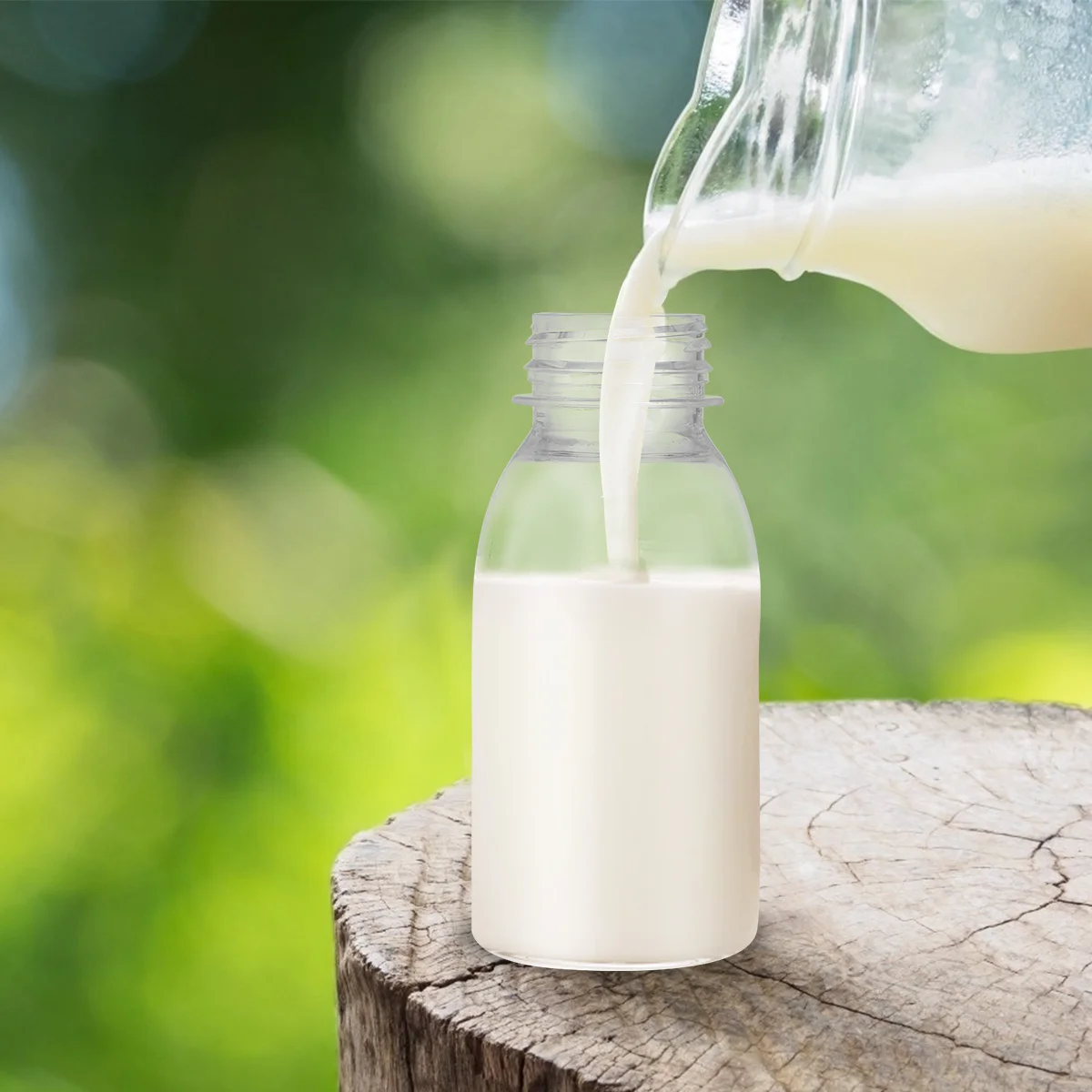 Botella de pudín de 10 Uds., leche fresca, yogur, agua transparente, bebida de plástico, viaje para mascotas