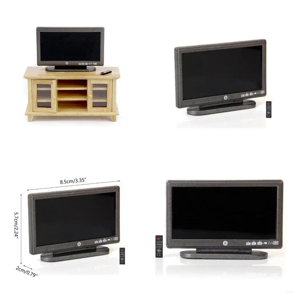 

Реалистичный мини-телевизор, декоративная мебель, миниатюрное украшение кукольного домика 1/12