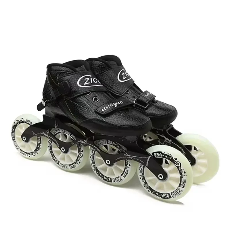 EUR 35 - 48 Big Size Street Road Carbon Fiber Roller Shoes for Adults Male Female 85A 110mm Wheel Alloy Base Inline Speed Skates