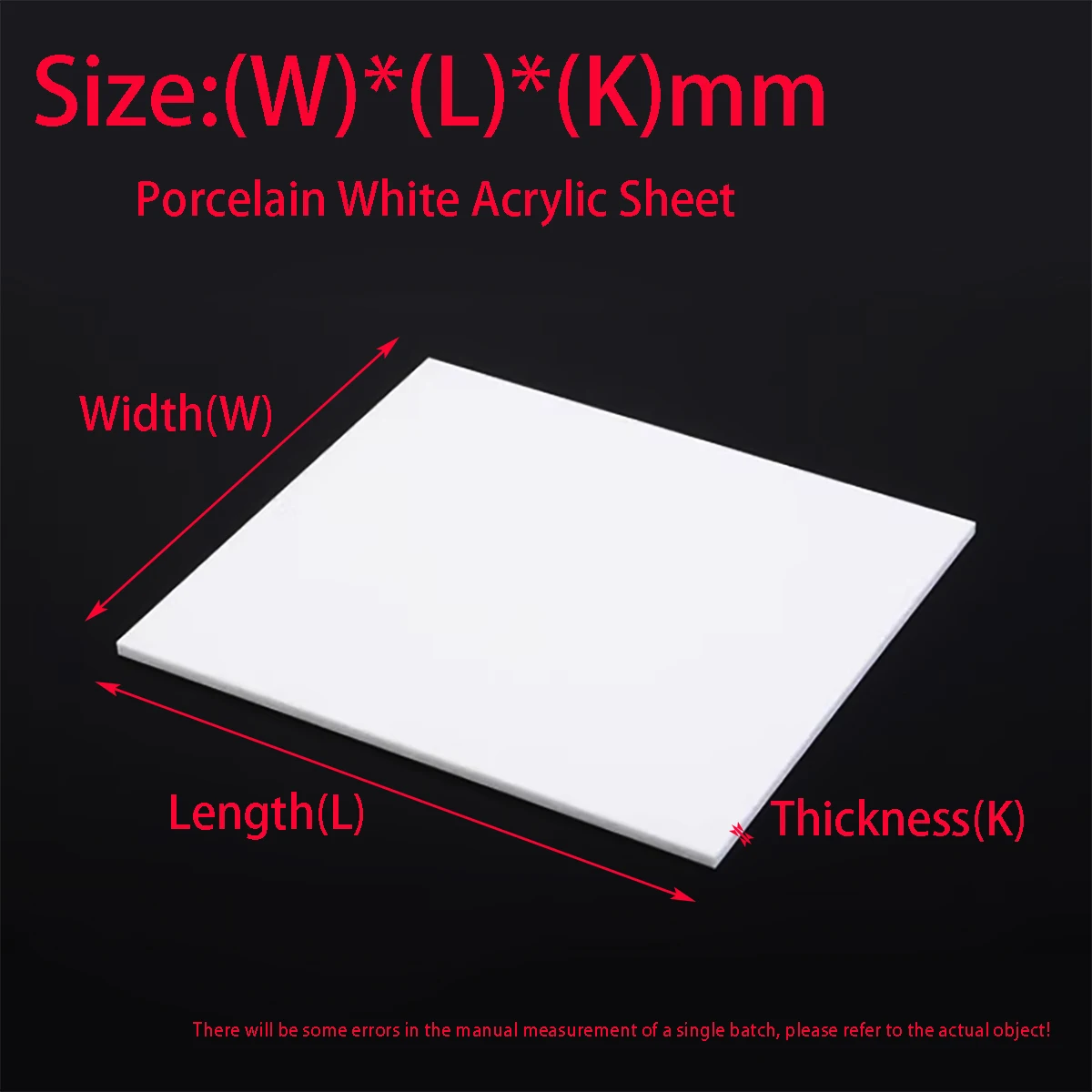 White Acrylic Board, 200*200/300*300/300/400mm Porcelain White Reflector