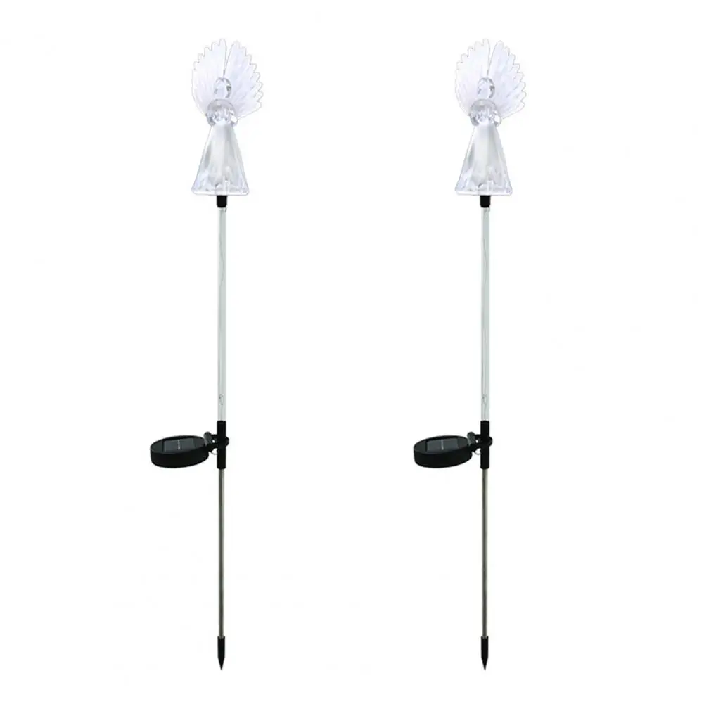 Weatherproof Angel Figurines Solar Angel Garden Light Stake Waterproof Led Lamp Multi-color Changing Solar Yard for Cemetery
