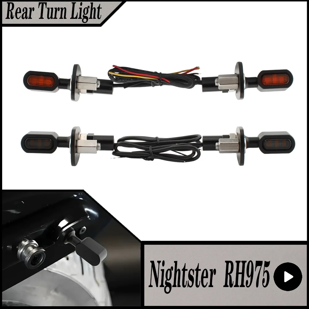ハーレーナイトスタースペシャル-rh975-2021-2024-rh-975-オートバイフロントリアledターンシグナルインジケーターライトブリンカーブラック