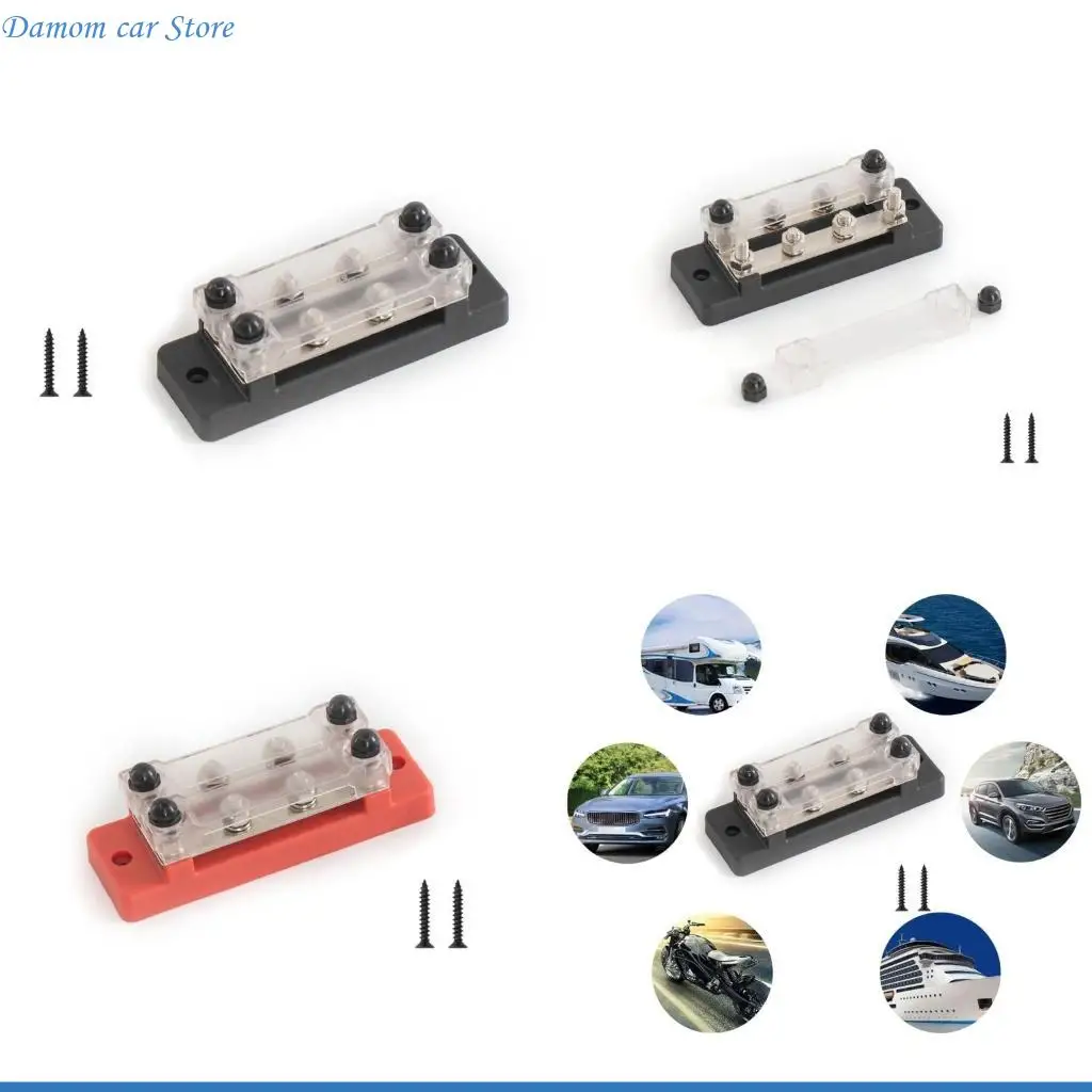 

A2UC Bus Bar High Current Wiring Battery Junction Block Universal Yacht Pickup Trailer Power Distribution Terminal Block