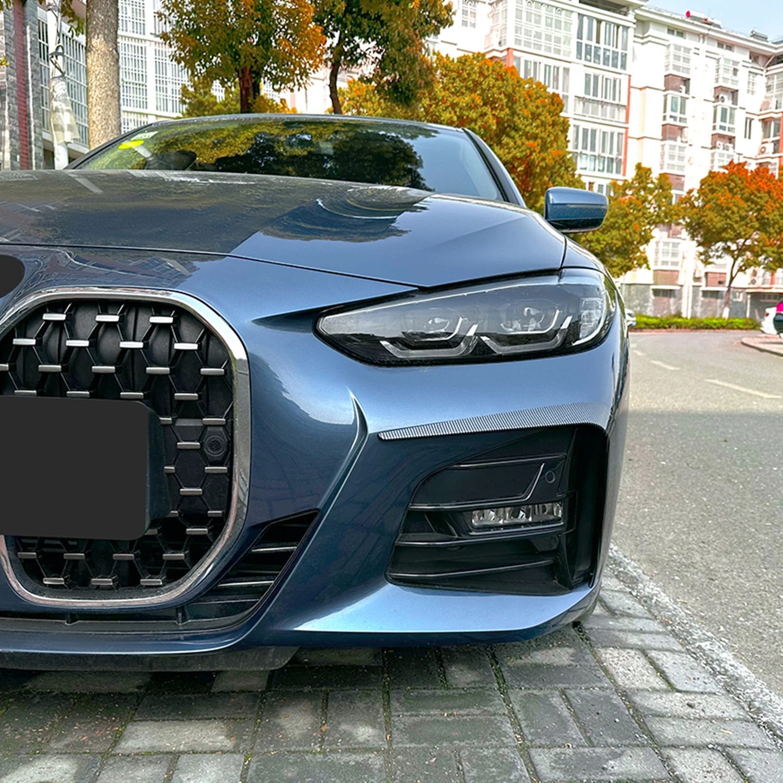 

For BMW 4 Series G22 G23 M Sport 2020-2024 2-Door Front Bumper Side Air Vent Cover Trim Fog Light Intake Frame Splitter Spoiler