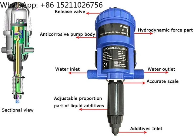 Dosing Chemical Fertilizer Injector Doser Automatic Metering Pump Poultry Medicator Dosatron Mini Dosing Pump Dispenser 0.1-10%