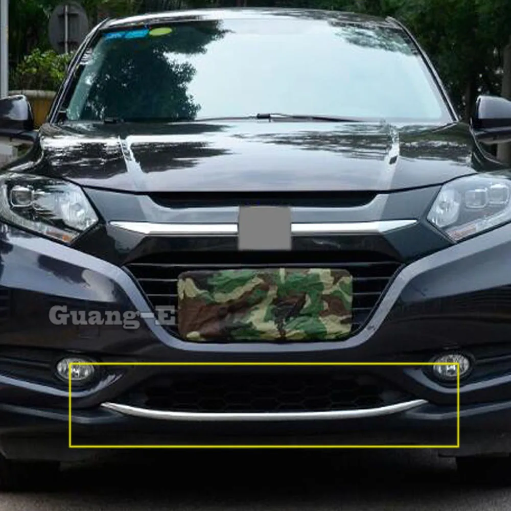 

Car Body Protection Bumper ABS Chrome Trim Front Head Bottom Frame Stick Part For Honda HR-V HRV Vezel 2014 2015 2016 2017 2018