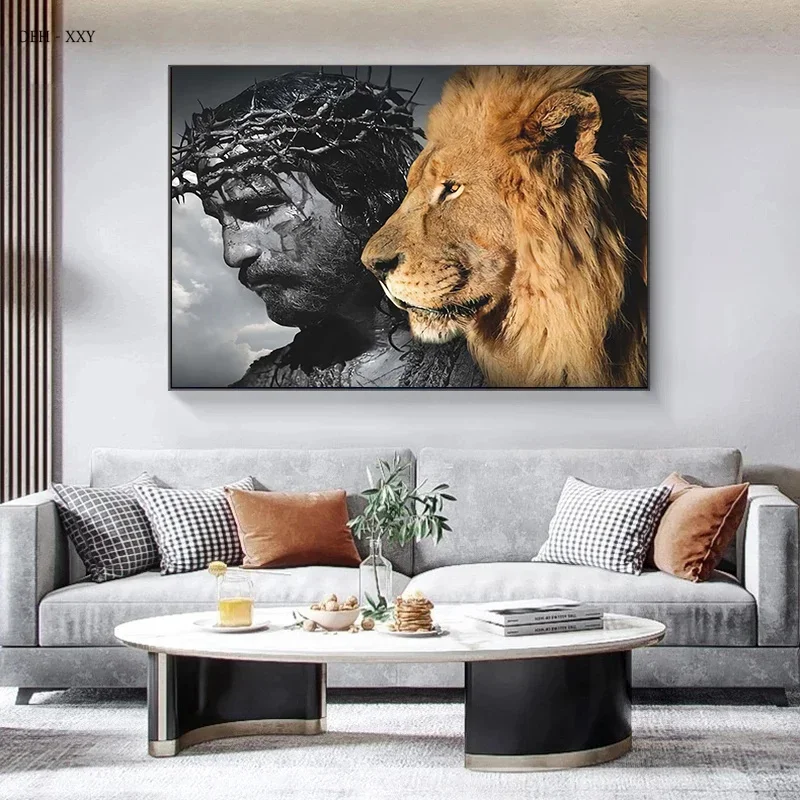Scandinavian Minimalist Wall Art Catholic Christian Holy Jesus HD Canvas Poster Print Home Bedroom Living Room Decoration
