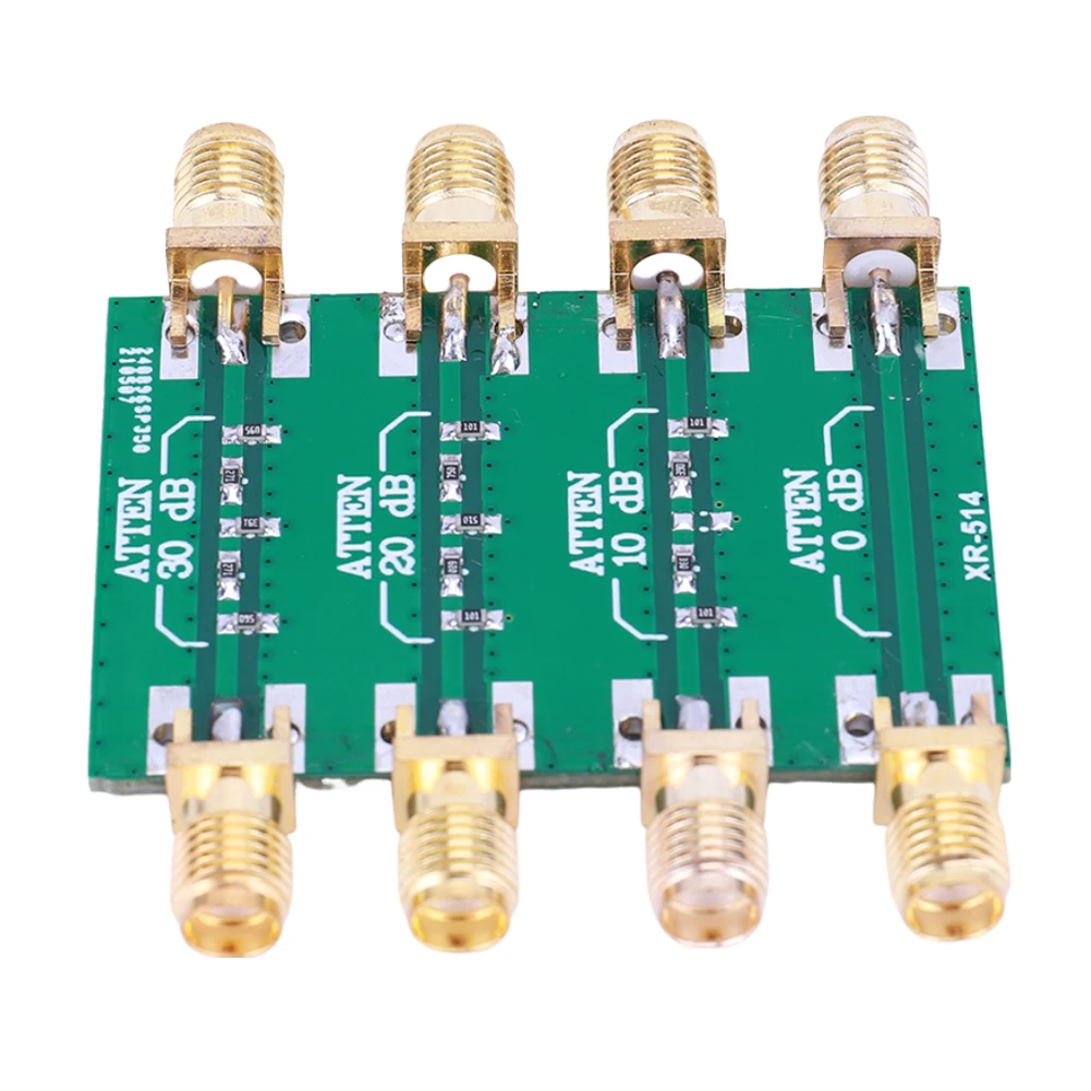 SMA Double Female Head RF Fixed Attenuator DC-4.0GHz Radio Frequency Fixed Attenuator Module Board 200mW 0dB 10dB 20dB 30dB