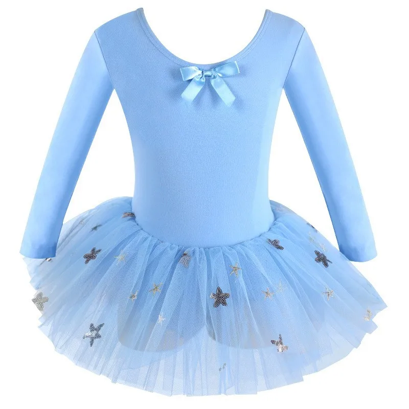 Kinder Mädchen Professionelle Kinder Tanz Mädchen Overall Tanz Kleid Ballett Leistung Tanzen Flauschigen Röcke Kabarett Kragen Schleife
