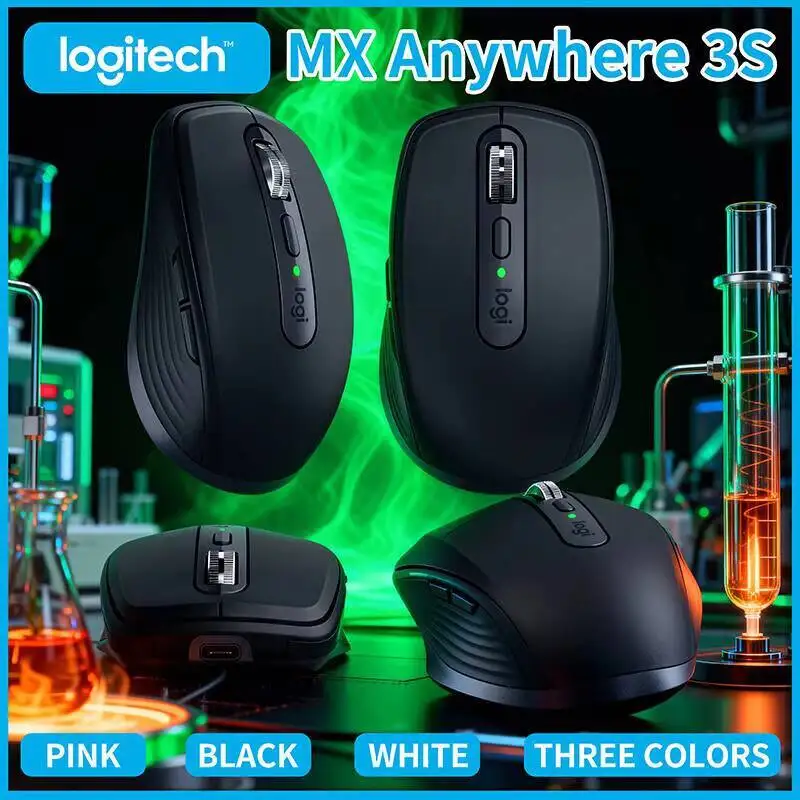 

Precision MX Anywhere 3S Mouse - 8K DPI, MagSpeed Scroll, Ergonomic Grip, Suitable for Pet Health Record & Clinic Office Work