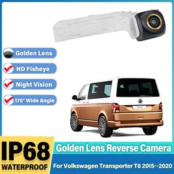 1080*720P 170 °   HD Voertuig Achteruitrijcamera Auto Camera Voor VW Transporter T6 2015 2016 2017 2018 2019 2020 Reverse Camera Gouden Lens