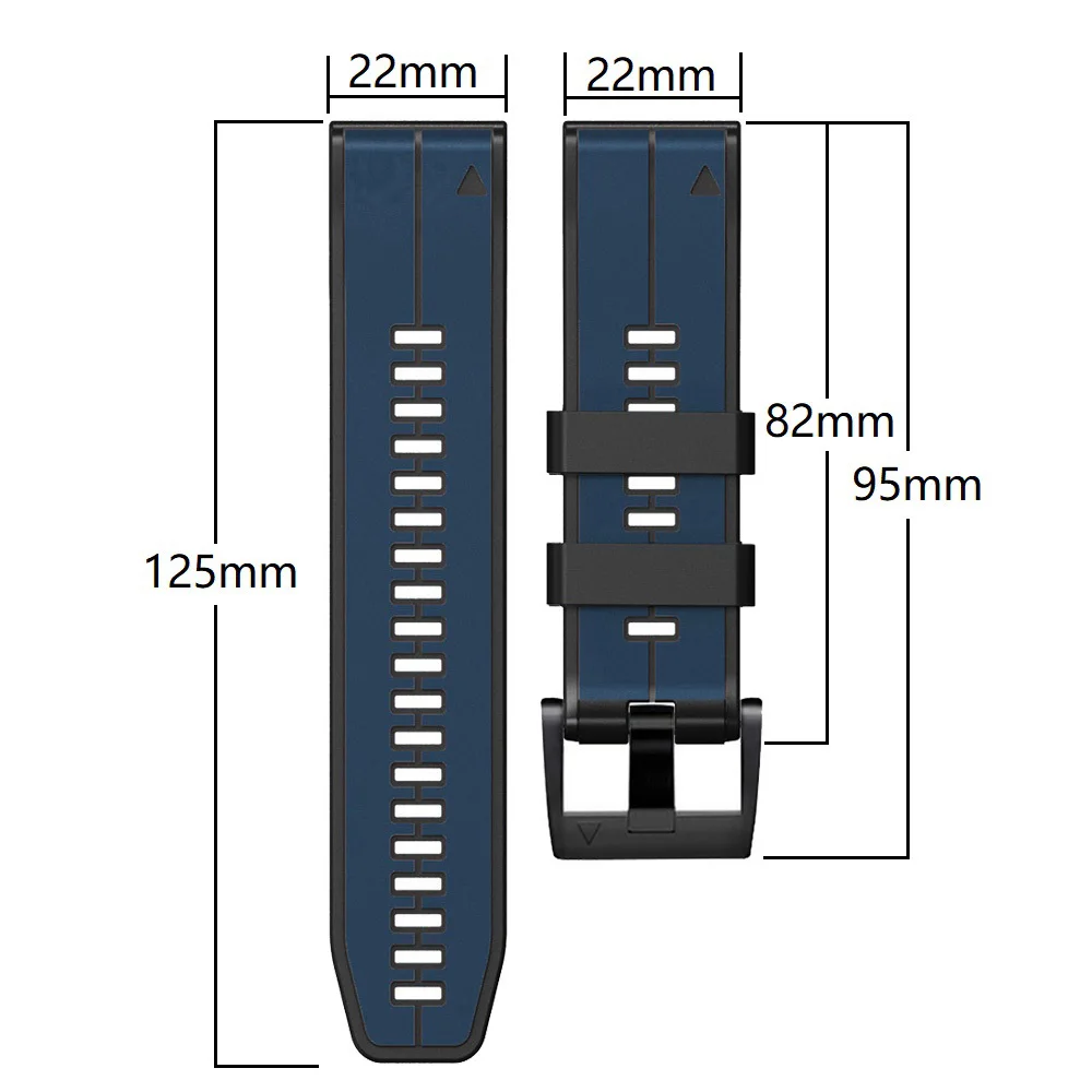 For Garmin Instinct 2 / Instinct Tactical Solar Dual Power Surf Strap Quick Release Watchband Fenix 7 6 5 Band Silicone Bracelet