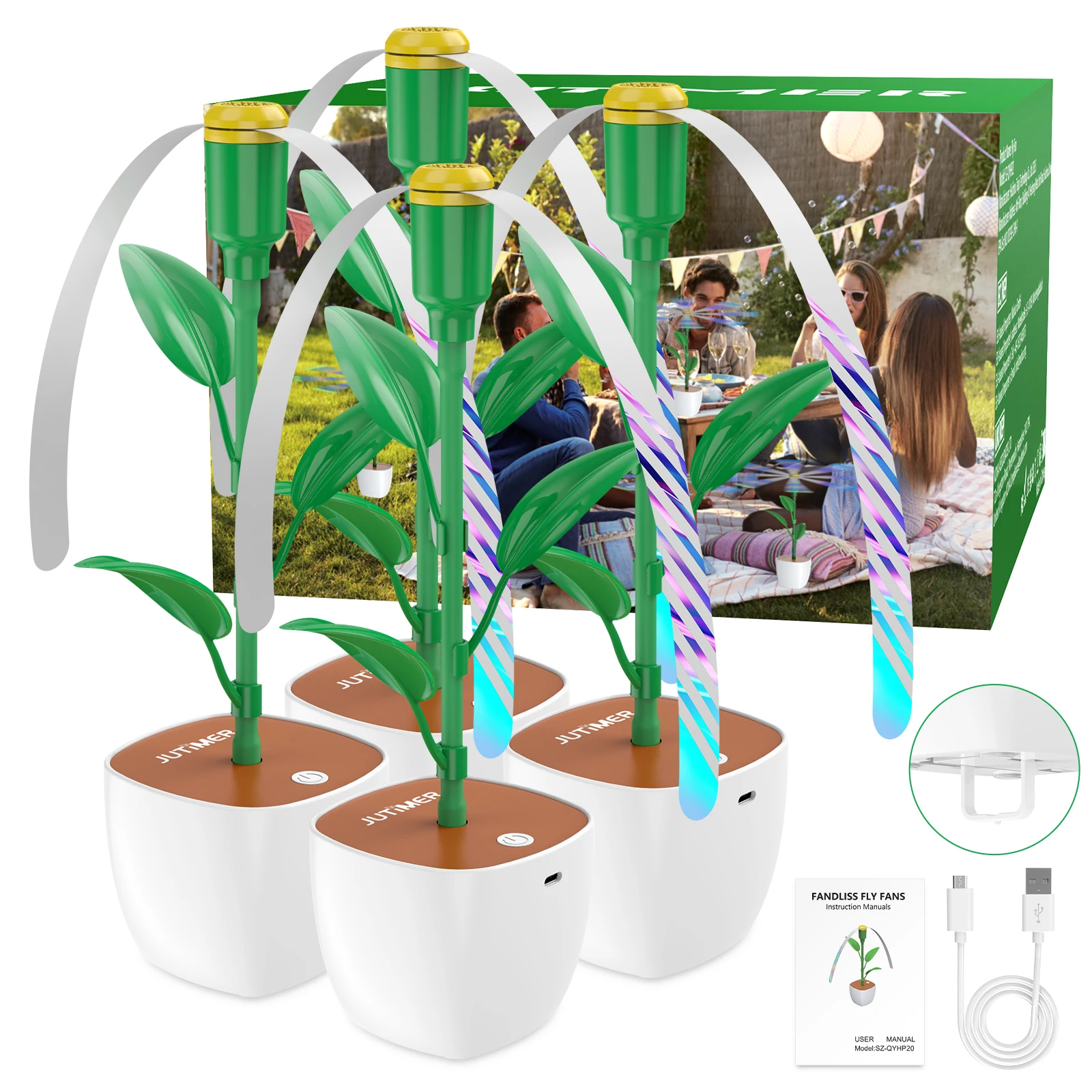 

4 шт. портативный настольный вентилятор, настольный вентилятор от комаров, репеллент для кемпинга, пикника, приготовления пищи, домашнего барбекю, безопасность еды на открытом воздухе ﻿ ﻿