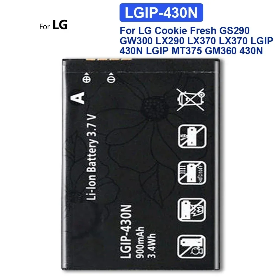 LGIP-430N Battery For LG Cookie Fresh GS290 GW300 LX290 LX370 LX370 LGIP-430N LGIP MT375 GM360 430N